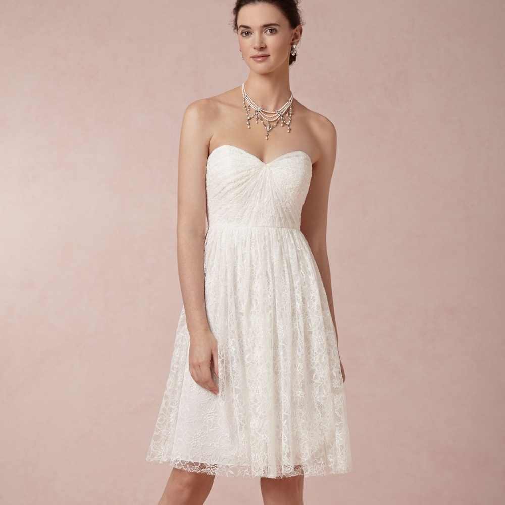 Jenny Yoo, knee-length Lace bridal gown/dress